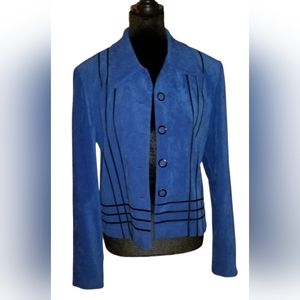 John Roberts Blue velvet faux military f size 10 SOLD